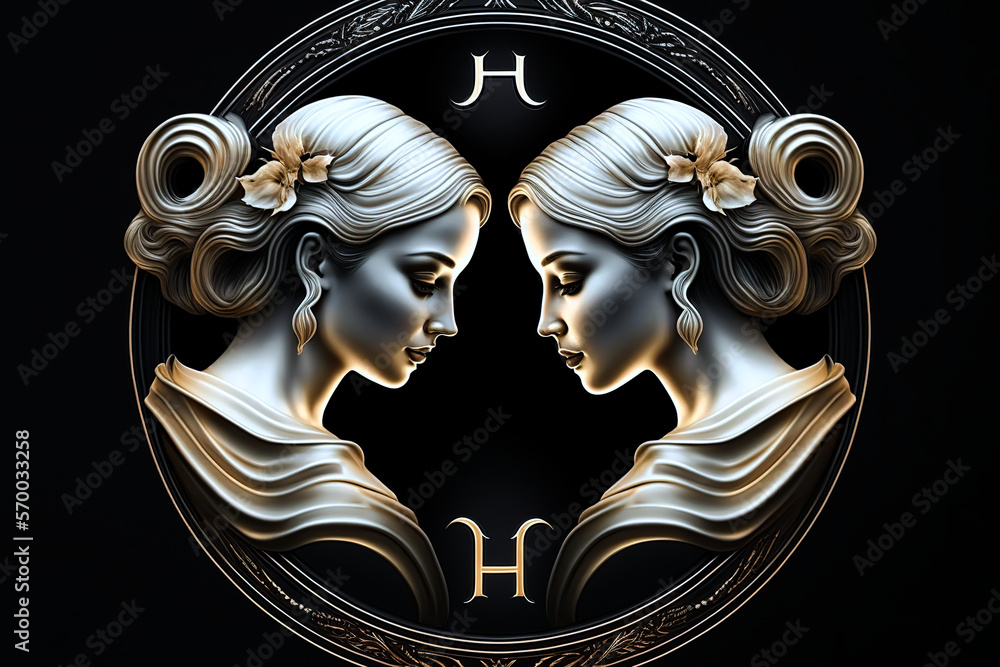 Wall mural horoscope gemini sign symbol