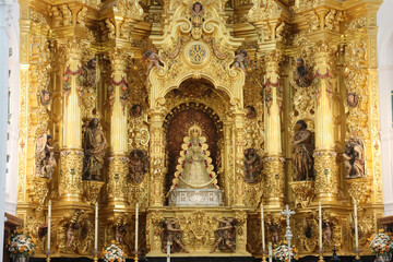 Rocio virgin, famous virgin located in Almonte (Huelva)
