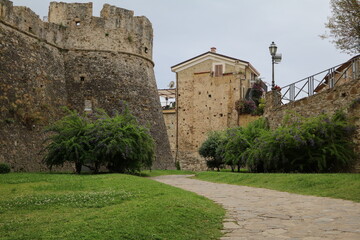 Fototapeta na wymiar Angioino Aragonese Castle in Agropoli, Campania Italy