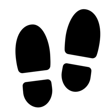 Footsteps icon line isolated on white background. Black flat thin icon on modern outline style. Linear symbol and editable stroke. Simple and pixel perfect stroke vector illustration.