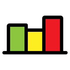 Chart icon line isolated on white background. Black flat thin icon on modern outline style. Linear symbol and editable stroke. Simple and pixel perfect stroke vector illustration