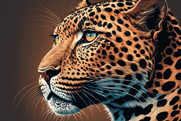 Obraz premium A leopard in a portrait. Generative AI