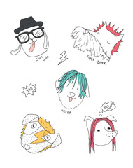 dog illustration for print