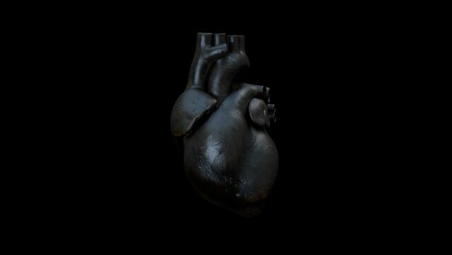 Iron Stone Dark Heart Transparent Alpha Video