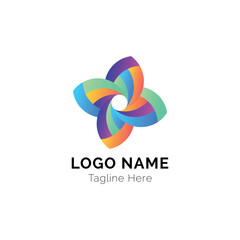 Abstract Gradient Agency Logo Design