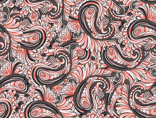 seamless traditional Indian paisley pattern