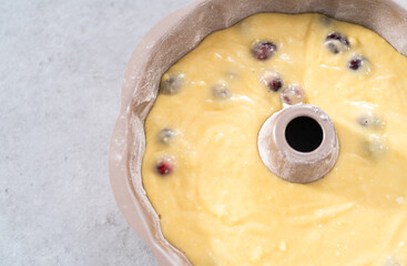 Lemon cranberry bundt cake