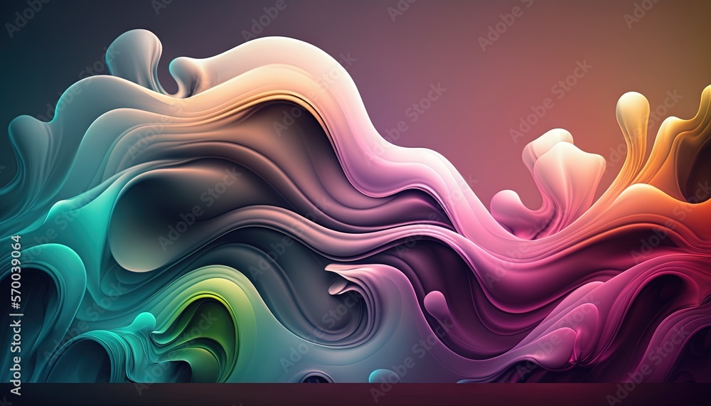 Aufkleber a colorful abstract background with wavy lines