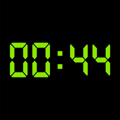 Digital clock vector illustration, time icon