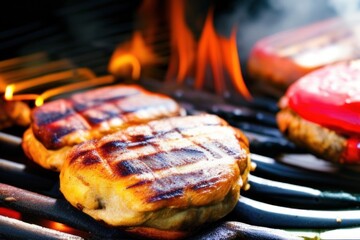 grilled meat on the grill