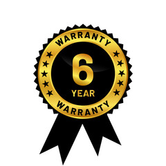 gold warranty badge vector logo template