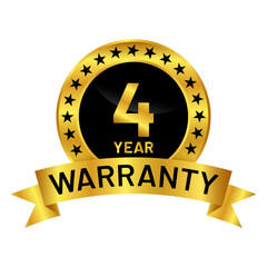 gold warranty badge vector logo template