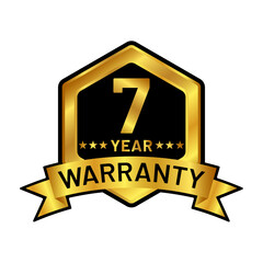 gold warranty badge vector logo template