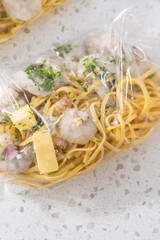 Frozen shrimp scampi meal prep