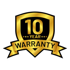 gold warranty badge vector logo template