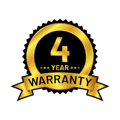 gold warranty badge vector logo template