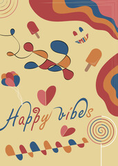 Happy Vibes with vintage theme