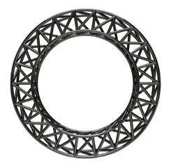 Metal object with truss system in 3d render