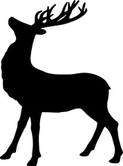 New silhouette of beauty deer 