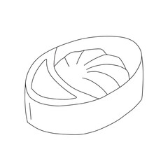 Vector manicure hand bowl sketch
