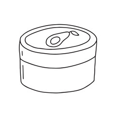 Vector jar with hand cream sketch. Hand drawn cream doodle illustration