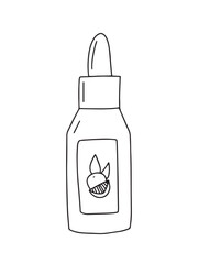 Vector cuticle oil doodle sketch