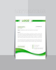 Clean and creative letterhead. Modern letterhead template. 