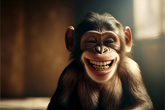 smiling chimpanzee