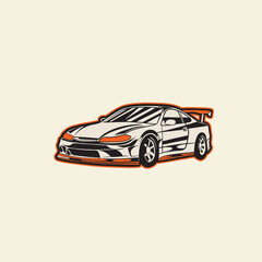 Car Vector Illustration For Conceptual Design. Suitable for posters, stickers, t-shirt prints, and banners. © Nehemialeo