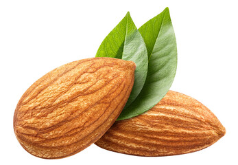 Delicious almonds cut out