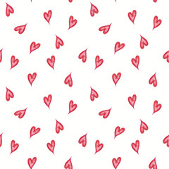 Seamless pattern with hearts and balloons