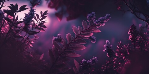 Plakat purple Illustration landscape
