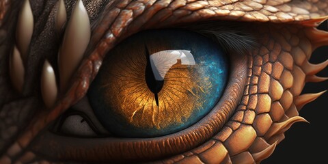 dragon eye close up