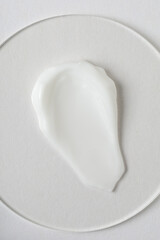 White cosmetic cream swipe. Make up foundation smudge. BB, CC cream smear texture. Lipstick Smear. Lip Gloss Smudge. Cosmetics BB Makeup Swatch. Grooming Products