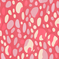 Abstract seamless pattern. Blob textured, dynamic spotted background 