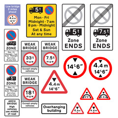 Low bridge signs – Road traffic sign images for reproduction - Official Edition
