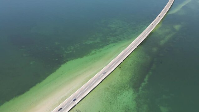 Aerial view of Ponte de Illa de Arousa, in Galicia, Spain.