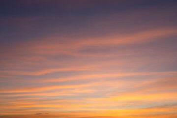 Cloudscape at golden hour after sunset, pink orange colors. - 570053658