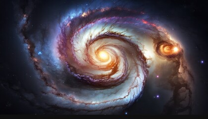 Spiral galaxy in space. Universe, stars and planets, Astronomy