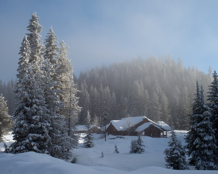 Winter Landscape In The Mountains