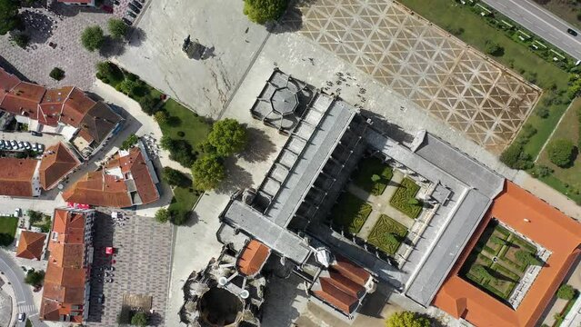 Aerial view of Batalha monastery in Leira district, Portugal.