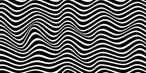 Optical art background. Digital illustration, groovy 70s, hipster style. Wavy lines, hypnotic, optical illusions.