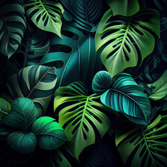 green leaves background wallpaper illustration