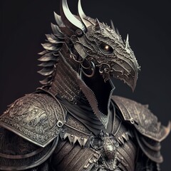 Anthropomorphic dragon warrior