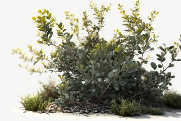 Obraz premium Illustration of diferent types of Vegetation - isolated on white - Created with Generative AI