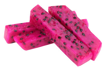 Close up of sliced dragon fruit