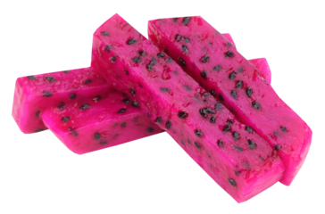 Close up of sliced dragon fruit