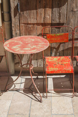 Old chair and table, South of France