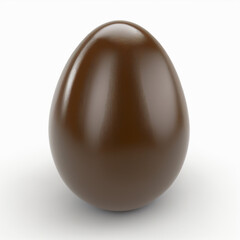 Chocolate egg isolated on white background