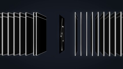 Cascading Media Transition with 3D Screen Change